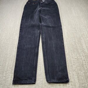 Vintage Levis 512 Jeans Women 7 Jr Slim Taper High Rise Mom Black Stretch Denim
